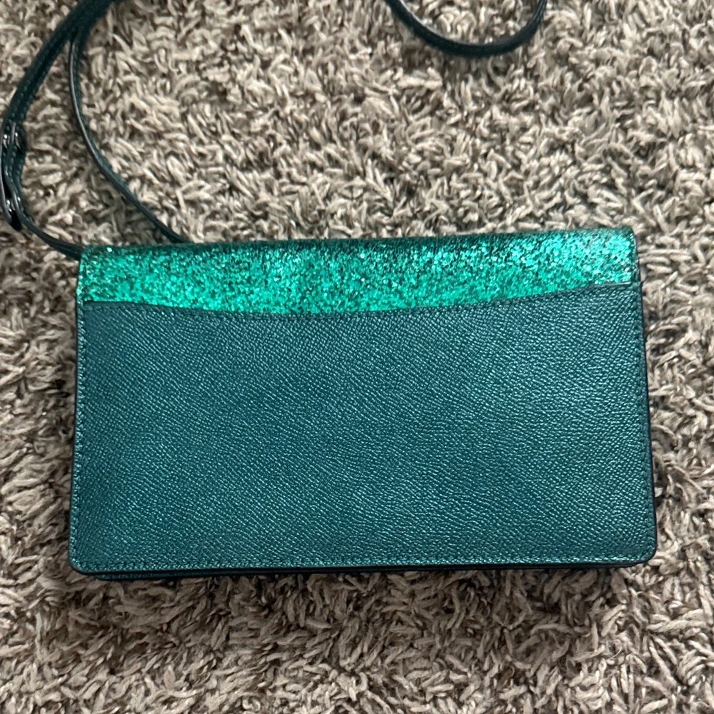 Coach Sparkling Teal Crossbody Bag - Picture 3 of 3